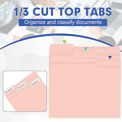 File Folder, HERKKA 120 Pack 1/3 Cut Tab File Folders, File Folders Great - Image 3