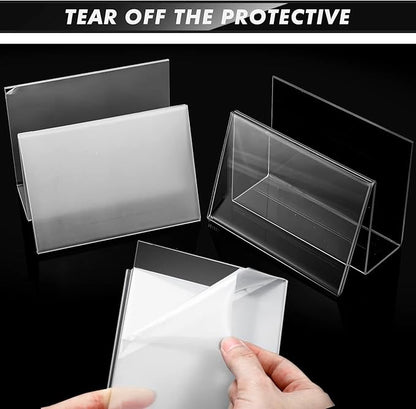 Crtiin 3 Pcs Clear Acrylic Postcard Holder Business Card Holder Greeting Card - Image 4