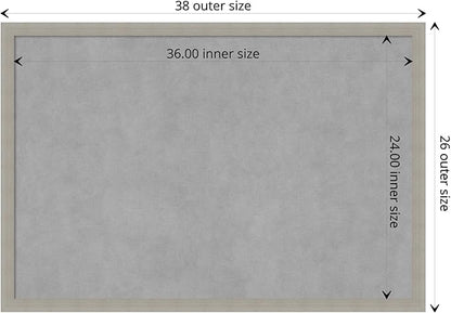 Amanti Art Grey Framed Magnetic Board 26x38 Large Vision Board - Image 4