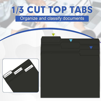 File Folder, HERKKA 120 Pack 1/3 Cut Tab File Folders, File Folders Great - Image 3