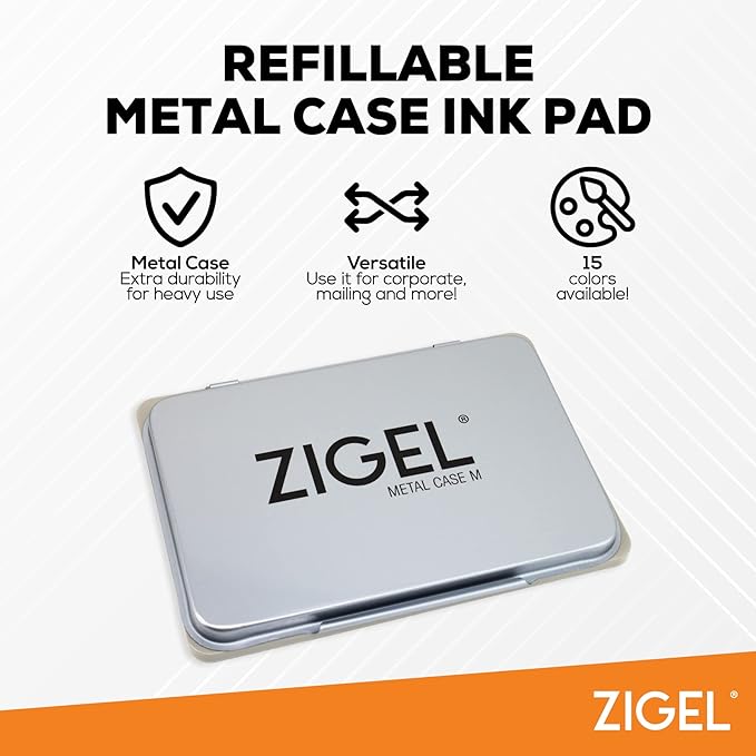 2 Pack Metal Case Stamp Pad Medium Size - Image 3