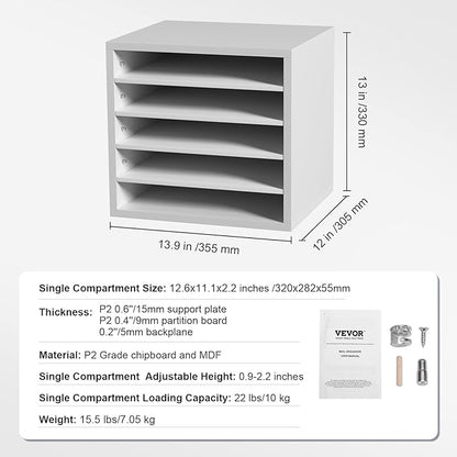 VEVOR Literature Organizers, 5 Compartments Office Mailbox - Image 7