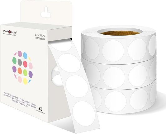PARLAIM 3/4 Inch Roll Color Coding Labels, 4000 per/4 Rolls Round Adhesive by PARLAIM