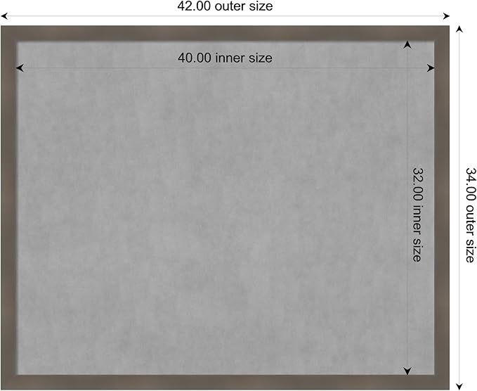 Amanti Art Grey Framed Magnetic Board 34x42 X-Large Vision Board - Image 3