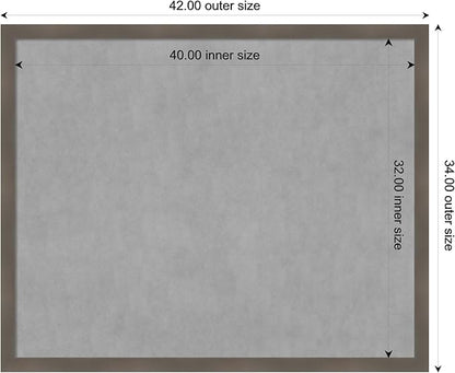 Amanti Art Grey Framed Magnetic Board 34x42 X-Large Vision Board - Image 4