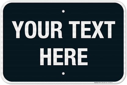 Personalized Custom Black Background Customize by SigoSigns