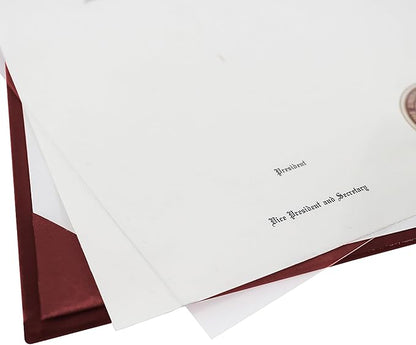 GraduationMall 8.5"x11" Smooth Padded Diploma Cover Certificate Holder Maroon - Image 5