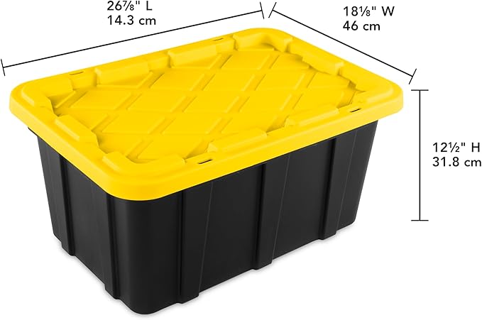 Sterilite 12-Pack Industrial Tote, Plastic Storage Container Bins - Image 3