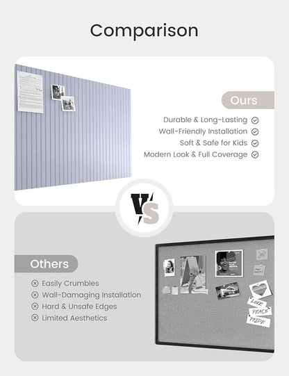 Bumusty Large Cork Board Alternative-47 x35 Felt Bulletin Board Tiles, - Image 8