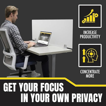 OBEX Clear Acrylic Desk Mounted Privacy Panel - Image 5