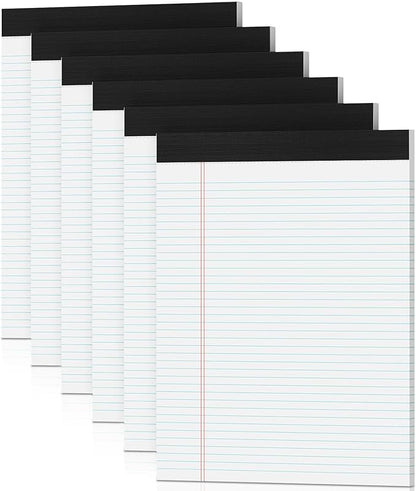 White Legal Pads 8.5 x 11 Writing Note Pads 9/32'' College Ruled & Double-Sided by notepads