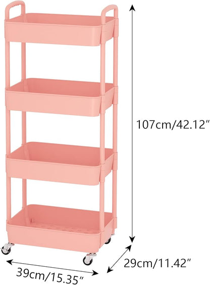 Sywhitta 4-Tier Plastic Rolling Utility Cart - Image 7