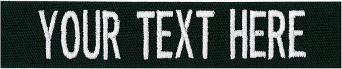 Custom Uniform Name Tapes Solid Colors. Hunter Green Fabric, 5 Inch Sew on by NORTHERNSAFARI