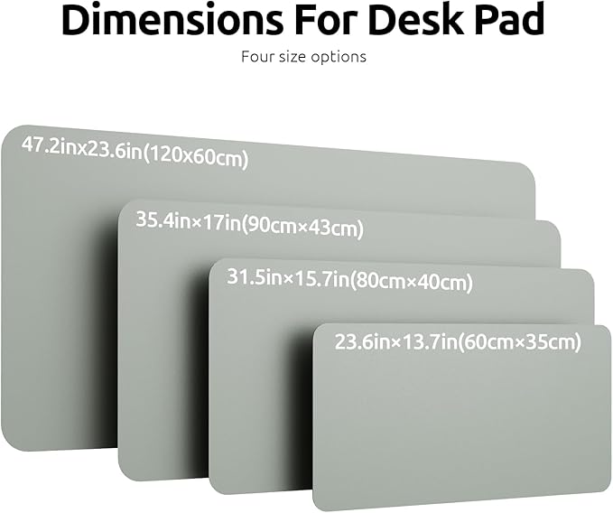 YSAGi Leather Desk Protector, Office Mat, Large Mouse Mat, Non-Slip PU Leather - Image 4