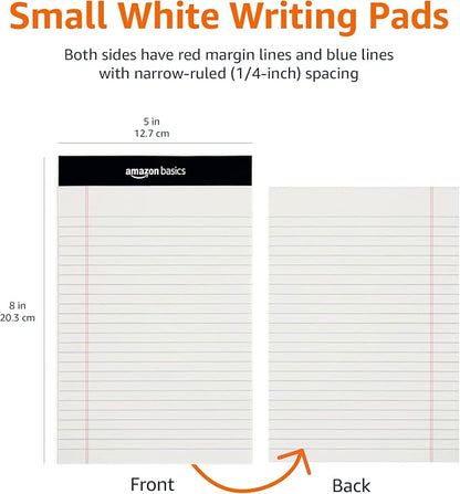 Amazon Basics Narrow Ruled Lined Writing Note Pad, 5 inch x 8 inch - Image 5