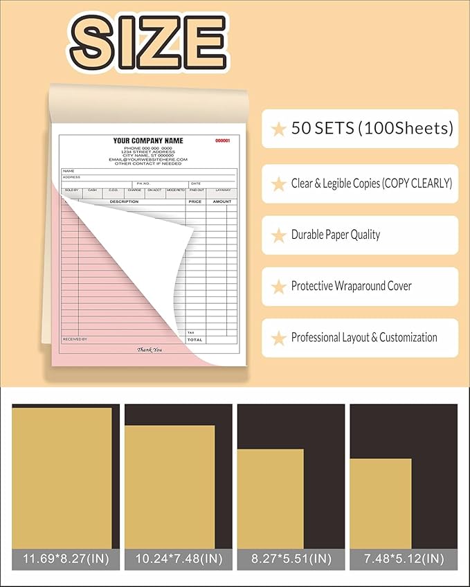 Custom Carbonless Invoice Book - Image 3