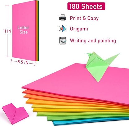 Colored Print&Copy Paper 8.5x11 Inches, 180 Sheets 6 Colors Pastel A4 Printer - Image 4