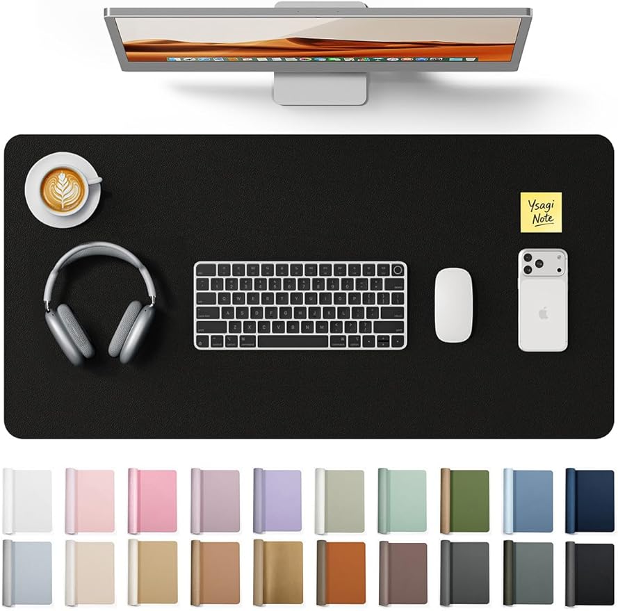 YSAGi Leather Desk Protector, Non-Slip Large Mouse Pad, Waterproof PU Laptop by YSAGi