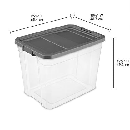 Sterilite 12-Pack Modular Stacker Box, Durable Clear Plastic Storage Bins - Image 2