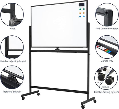 TSJ OFFICE Large Rolling Whiteboard - Image 3