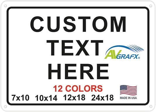 Custom Signs Outdoor Metal for Home Office Business, Personalized, Man Cave by avgrafx
