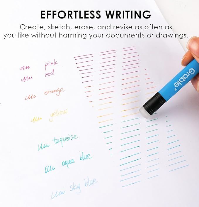 Grabie Erasable Gel Pens, 9 Colors Erasable Pens Multicolor, Make Mistakes - Image 4