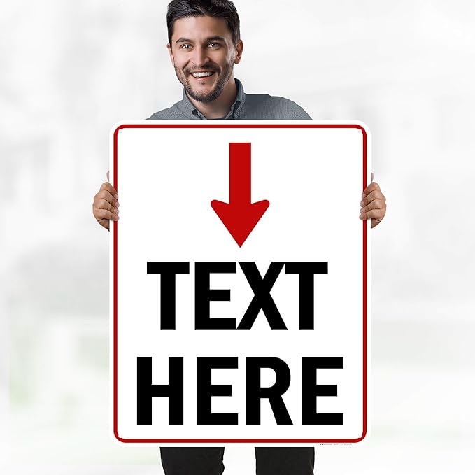 Custom Arrow, Custom Directional Sign, Arrow Down Sign, 24x30 Inches, 55 mil - Image 2
