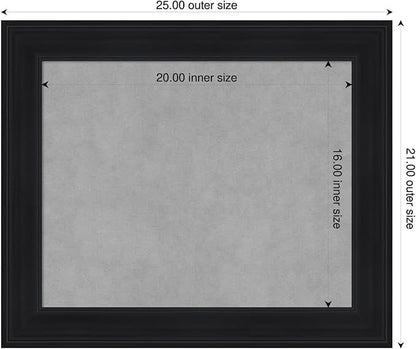 Amanti Art Black Framed Magnetic Board 21x25 Small Vision Board - Image 2