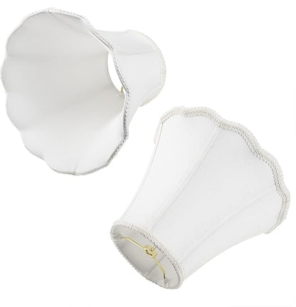 Bell Lamp Shade, Saangseon White Lampshade Replacement 6'' Top x 11.5'' Bottom - Image 5