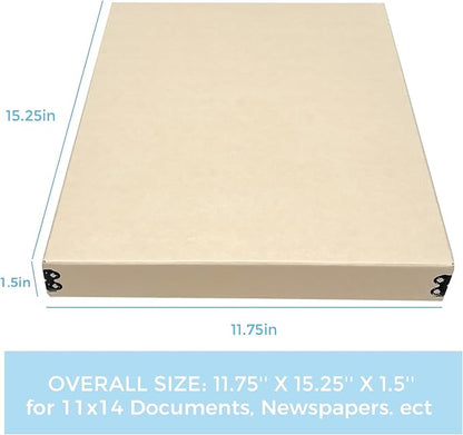 Lineco Museum Archival Storage Box, 11.75x15.25x1.5 in. Drop Front Design. - Image 3