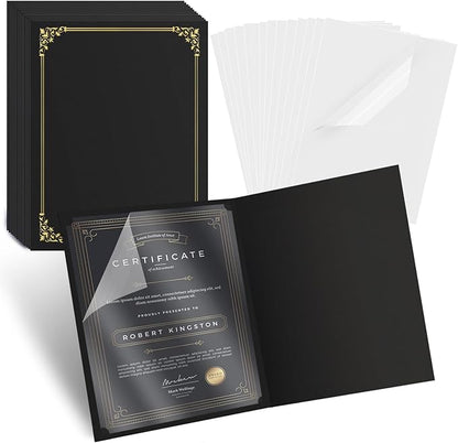 30 Pcs Certificate Holders 8.5 x 11 Additional 30 Pcs Plastic Film, Diploma by Unknown