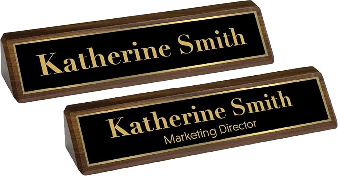 Custom Desk Wedge Name Plate - Image 5