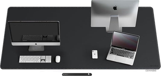 CENNBIE Leather Desk Mat Protector, XXL 74.8" x 31.4" Extra Large Leather by CENNBIE