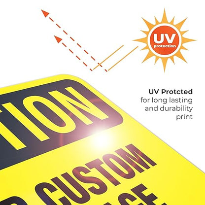 Custom Caution Sign, OSHA Sign, 10x7 Inches, 4 Mil Vinyl Decal Stickers Weather - Image 6