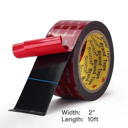 3M Double Sided Mounting Tape 2 Pack 2" Width 5925 VHB Black Foam Tape High - Image 2