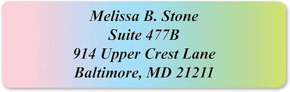 Cascading Rainbow Personalized Return Address Labels Without Dispenser - Image 6