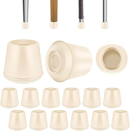 1-1/2" Round Rubber Chair Leg Tips Caps, Chair Leg Floor Protectors, Non-Slip by VOCOMO