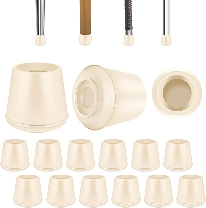 1-1/4" Round Rubber Chair Leg Tips Caps, Chair Leg Floor Protectors Furniture by VOCOMO