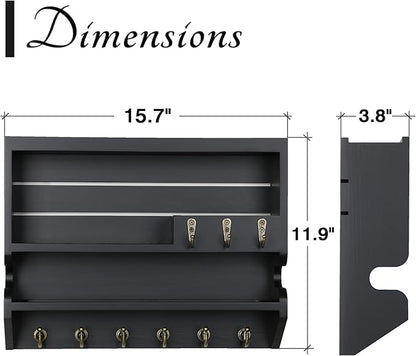 Mutsault Key Holder for Wall, Mail Organizer Wall Mounted - Image 3