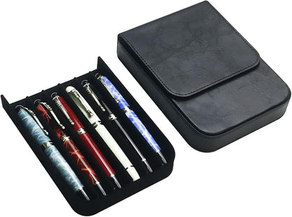 MIVLXLX Leather 6 Fountain Pen/Pencil Tray Case, Magnetic Closure - Image 8