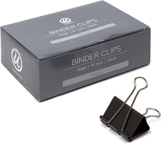 U Brands Binder Clips, Large 2-Inch Width, 1-Inch Paper Holding Capacity by UBrands