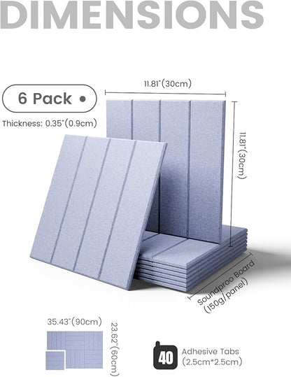 Fluxynara Felt Bulletin Board Tiles Large 36" x 24" Cork Board Alternative-6 - Image 2