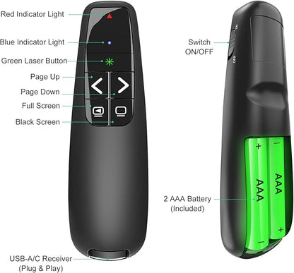 Clicker PowerPoint Presentation Wireless Presenter Remote, USB C A Project - Image 6