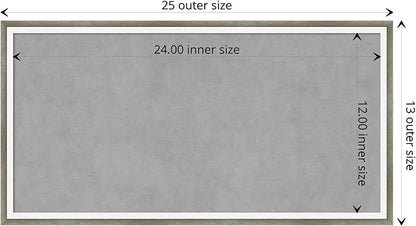 Amanti Art Silver Framed Magnetic Board 13x25 Small Vision Board - Image 4