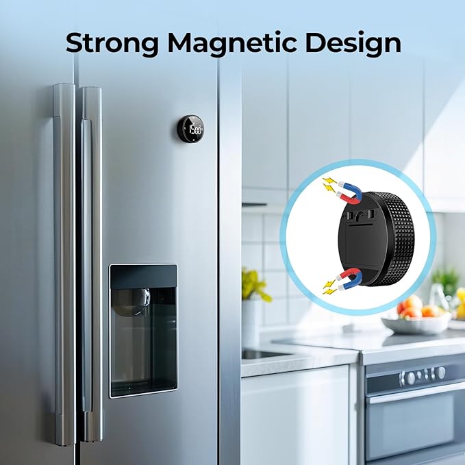 Allbean Digital Kitchen Timer, Large Display Magnetic Countdown Countup Timer - Image 2