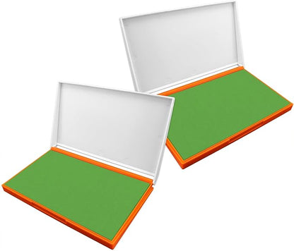2 Pack Plastic Case Stamp Pad Large Size, Olive Green Color by ZIGEL