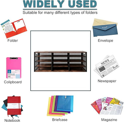 PAG-Mass Mail Sorter Adjustable Holder, Countertop Literature Organizer - Image 3
