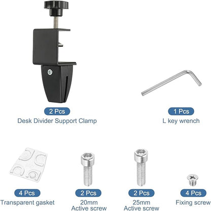 PATIKIL 2 Pcs 1/8" to 1/2" Adjustable Desk Divider Partition Clips, Aluminum - Image 3