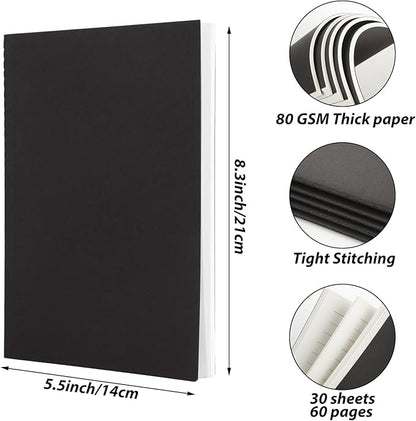 MIVIDE 50 Pack A5 Kraft Notebooks, Lined Travel Notebooks - Image 2