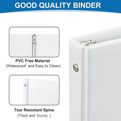 1/2 Inch 3-Ring Binder, 0.5-inch Round Ring Binder - Image 6